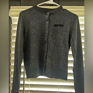 Grey  Charcoal Cardigan Sweater